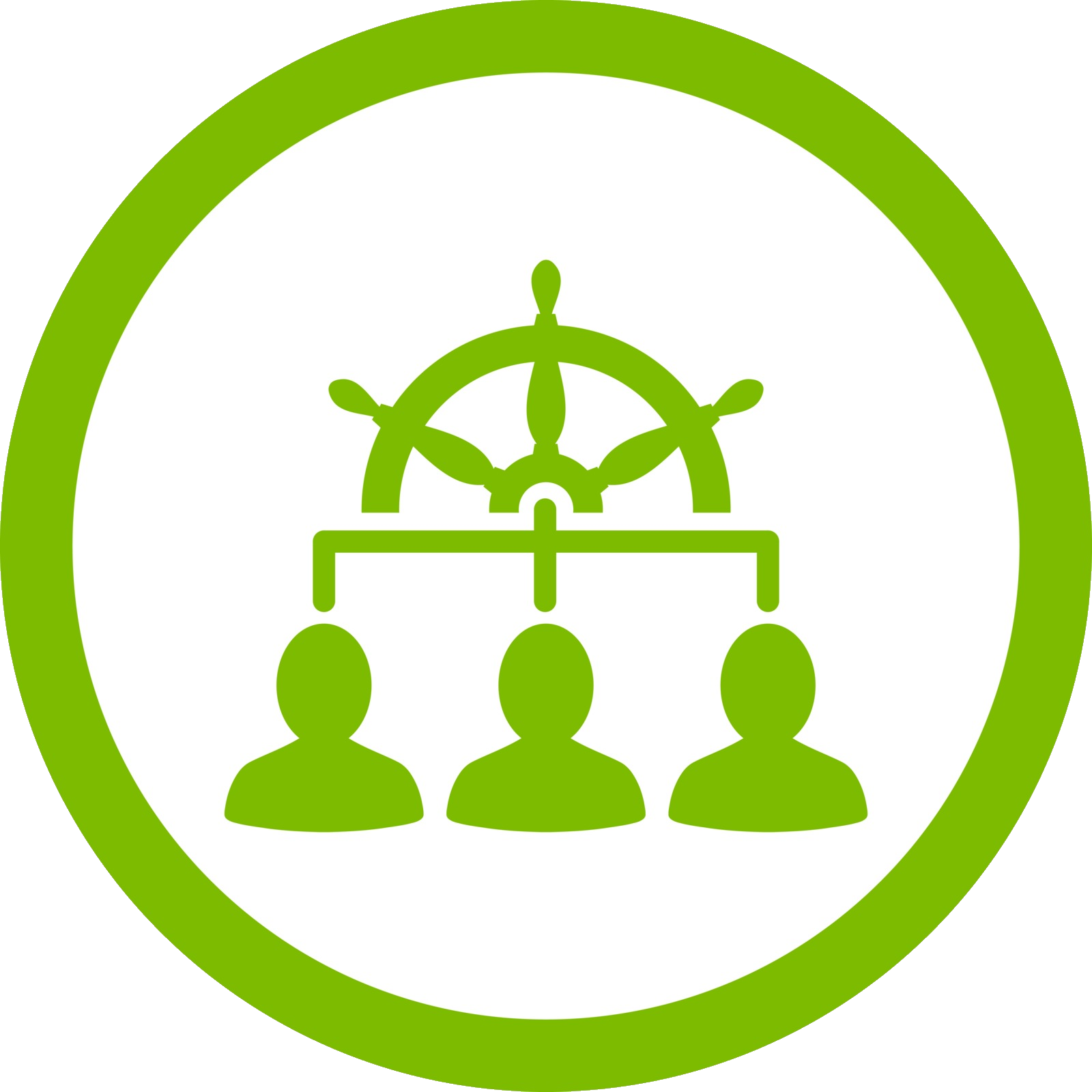 management-flat-eco-green-color-rounded-vector-icon